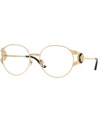 Versace - Ve1320 1523 Optical Frames Metal Transparent Round Normal - Lyst