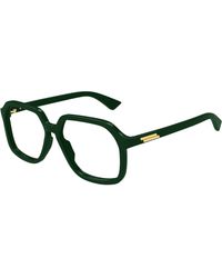 Bottega Veneta - Bv1329O 002 Optical Frames Acetate Transparent Squared - Lyst