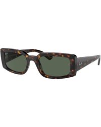 Ray-Ban - S Rb4395f Kiliane Low Bridge Fit Square Sunglasses - Lyst