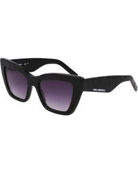 KARL LAGERFELD - Kl6158S 001 Sunglasses Acetate Cat Eye Normal Normal - Lyst