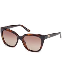 Guess - Gu7878 52H Sunglasses Injected Squared Polarized Shaded - Lyst
