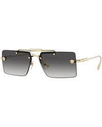 Versace - Ve2245 10028G Sunglasses Metal Squared Normal Shaded - Lyst