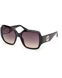 Guess - Gu00283 01B Sunglasses Injected Smoke Squared Normal - Lyst