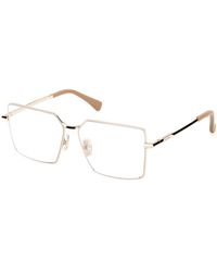 Max Mara - Mm5177 032 Optical Frames Metal Squared Normal - Lyst