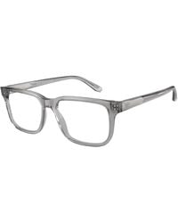 Emporio Armani - Ea3218 5075 Optical Frames Acetate Transparent Squared Normal - Lyst
