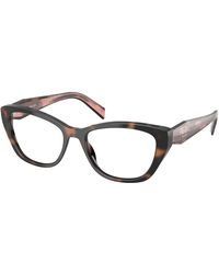 Prada - Pr 19Wv 23A1O1 Optical Frames Acetate Transparent Cat Eye Normal - Lyst