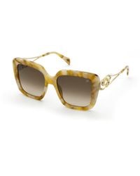 Blumarine - Sbm891 960 Sunglasses Acetate Squared Normal Shaded - Lyst
