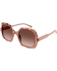 Chloé - Ch0226S 003 Sunglasses Acetate Copper Squared - Lyst