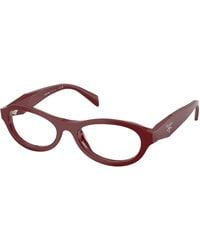Prada - Pr D18V 23L1O1 Optical Frames Acetate Transparent Round Normal - Lyst