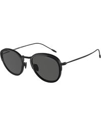 Giorgio Armani - Ar6068 300187 Sunglasses Metal Round Normal - Lyst