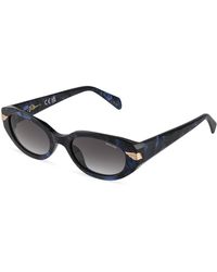 Police - Splu05 Aura 2 0B35 Sunglasses Acetate Smoke Geometric Normal Nuanced - Lyst