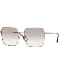 Burberry - Be3119 10057I Sunglasses Metal/ Squared Mirror - Lyst