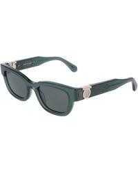 Ferragamo - Sf2067S 317 Sunglasses Acetate Squared Normal - Lyst