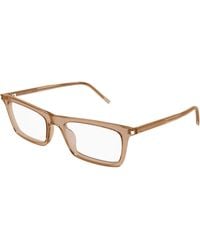 Saint Laurent - Sl 890 Betty Thin Opt 005 Optical Frames Acetate Transparent Squared - Lyst