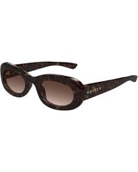 McQueen - Am0527S 002 Sunglasses Acetate Round - Lyst