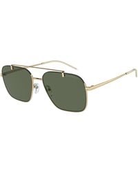 Emporio Armani - Ea2150 301371 Sunglasses Metal Squared Normal - Lyst