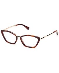 Max Mara - Mm5152 052 Optical Frames Acetate Round Normal - Lyst