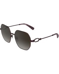 Longchamp - Lo187S 601 Sunglasses Metal Squared Normal - Lyst