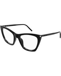Saint Laurent - Sl 214 Kate Thin Opt 001 Optical Frames Acetate Transparent Cat Eye - Lyst