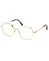 Tom Ford - Ft6050-B 030 Optical Frames Metal Geometric Normal - Lyst