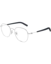 Montblanc - Mb0425Oa 002 Optical Frames Metal Transparent Squared - Lyst