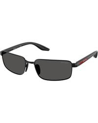 Prada Linea Rossa - Ps B54S 1Ab08Z Sunglasses Metal Squared Normal - Lyst