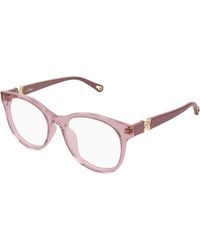 Chloé - Ch0375O 003 Optical Frames Acetate Transparent Round - Lyst