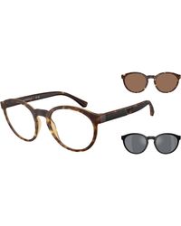 Emporio Armani - Ea4152 58021W Sunglasses Injected Transparent Pantos Normal - Lyst