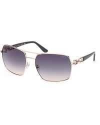 Guess - Gu00159 28W Sunglasses Metal Squared Normal - Lyst
