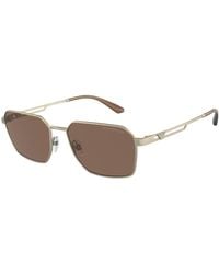 Emporio Armani - Ea2140 300273 Sunglasses Metal Squared Normal - Lyst