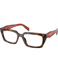 Prada - Pr D05V 01K1O1 Optical Frames Acetate Transparent Squared Normal - Lyst