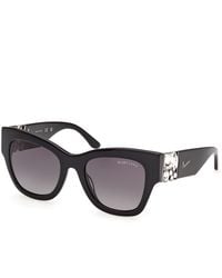 Guess - Gm00048 01B Sunglasses Acetate Smoke Squared Normal - Lyst