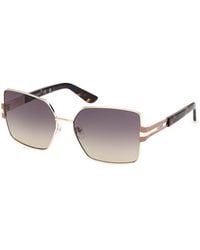 Guess - Gu00357 32B Sunglasses Metal Smoke Butterfly Normal - Lyst