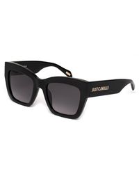 Just Cavalli - Sjc102 700 Sunglasses Acetate Smoke Squared Normal Shaded - Lyst