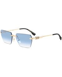 DSquared² - D2 0102/S Lks/St Sunglasses Metal Light Squared Normal Shaded - Lyst