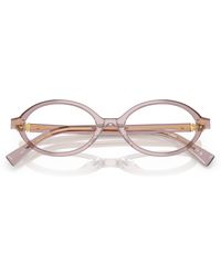 Miu Miu - Mu 01Xv 12W1O1 Optical Frames Acetate Round Normal - Lyst