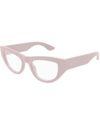 McQueen - Am0512O 003 Optical Frames Acetate Transparent Cat Eye - Lyst