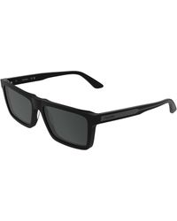 Calvin Klein - Ck26504S 001 Sunglasses Acetate Smoke Squared Normal - Lyst