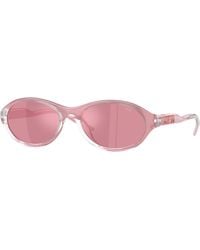 DIESEL - Dl3024U 20579L Sunglasses Injected Round Normal Mirrored - Lyst