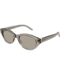 Saint Laurent - Sl M148 004 Sunglasses Acetate Round - Lyst