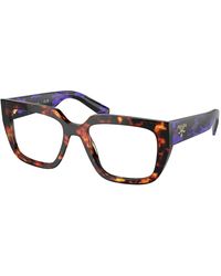 Prada - Pr A03V 14O1O1 Optical Frames Acetate Geometric Normal - Lyst