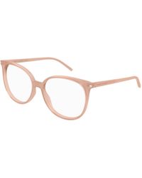 Saint Laurent - Sl 39 009 Optical Frames Acetate Transparent Round - Lyst