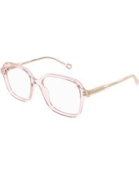 Chloé - Ch0317Oa 003 Optical Frames Acetate Transparent Squared - Lyst
