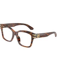 Dolce & Gabbana - Dg3419 3470 Optical Frames Acetate Transparent Squared Normal - Lyst