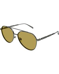 McQueen - Am0478S 003 Sunglasses Metal Pilot - Lyst