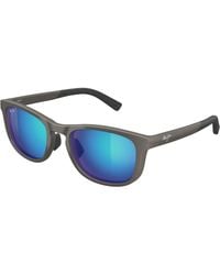 Maui Jim - Mj0356Sa 003 Occhiali Da Sole Bio-Iniettato Blu Squadrata - Lyst