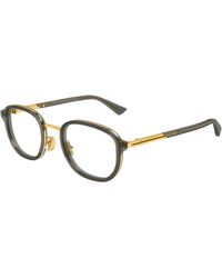 Bottega Veneta - Bv1376O 004 Optical Frames Acetate Transparent Round - Lyst