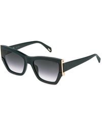 Police - Splr22 Secret 2 06Wt Sunglasses Acetate Smoke Cat Eye Normal Shaded - Lyst