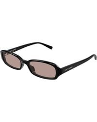 Saint Laurent - Sl 872 Erin 002 Sunglasses Acetate Round - Lyst