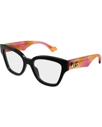Gucci - Gg1424O 015 Optical Frames Acetate Transparent Round - Lyst